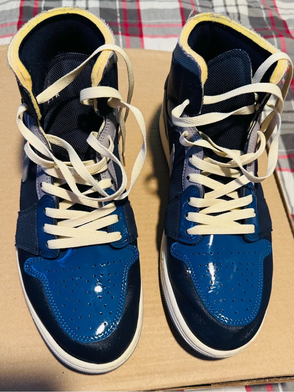 Nike Men’s Navy, White and Gray High-Top Sneakers
